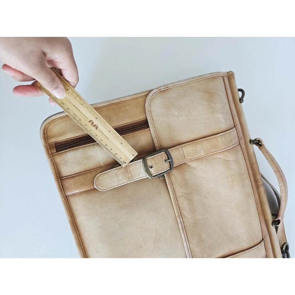 Vintage Charlie Leather Company Shoulder Computer Bag Sache